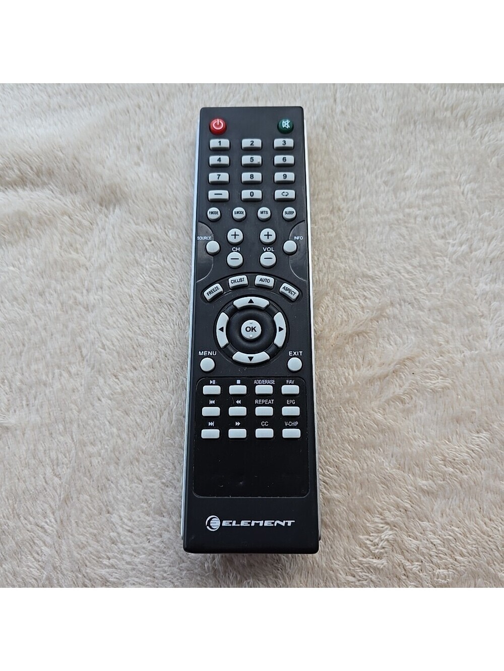 Element JX-8061A TV Remote Control for ELCFW328 ELCFW406 ELDFW406 Black